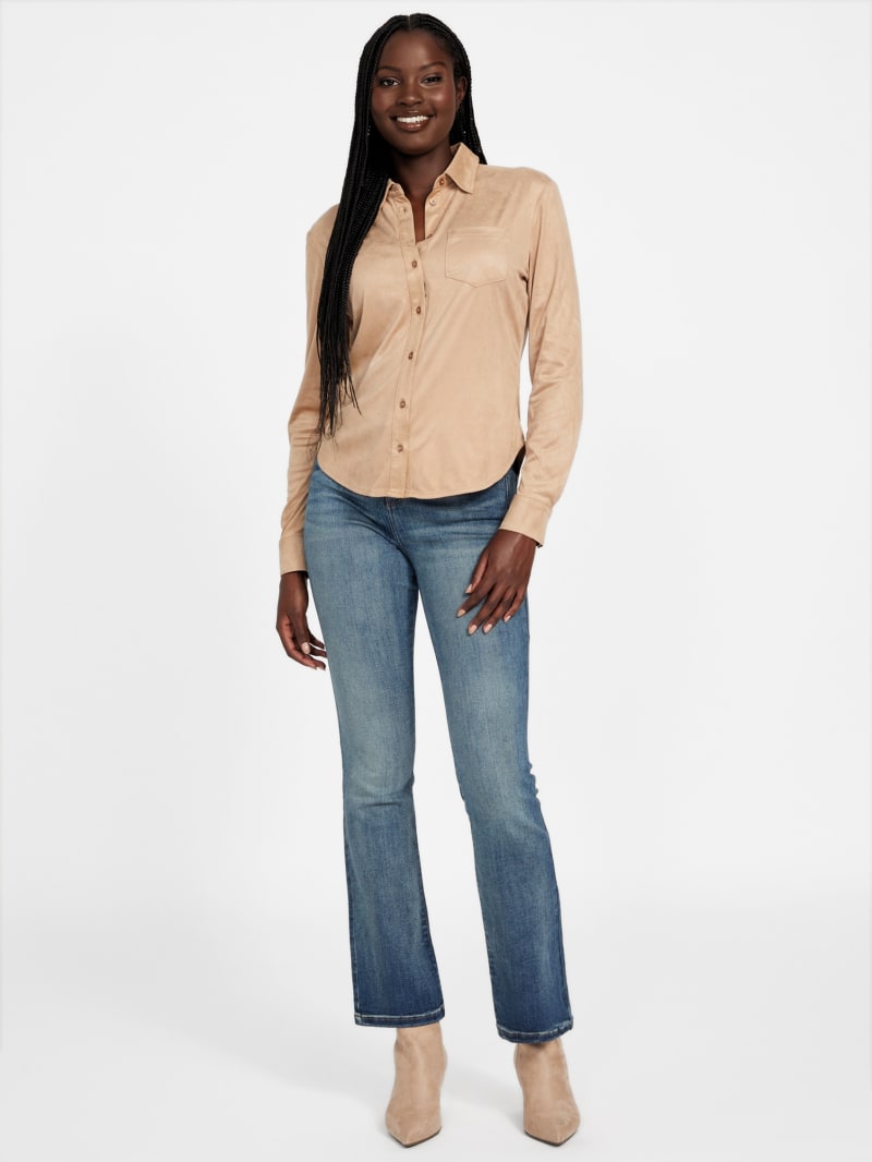 Lerika Faux-Suede Shirt | GUESS Factory