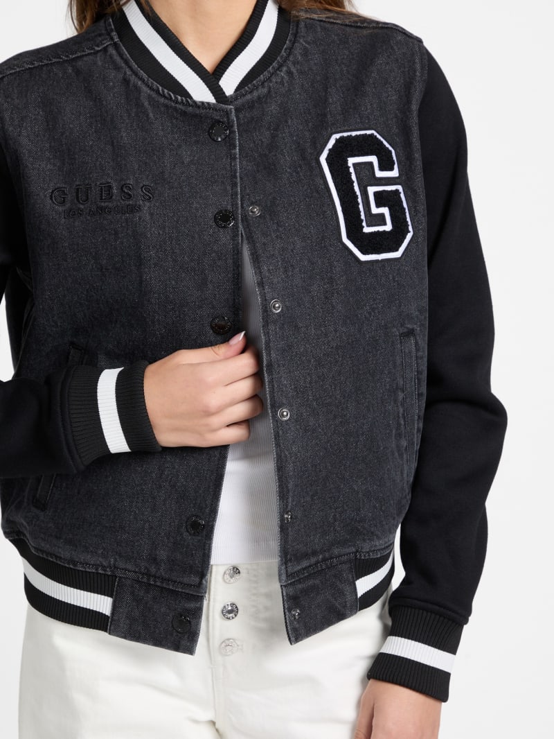 Savanna Varsity Denim Jacket | GUESS Factory