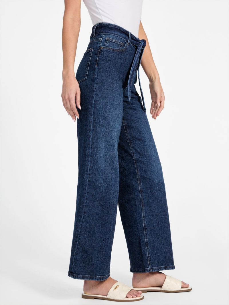 Clover Belted Wide-Leg Jeans