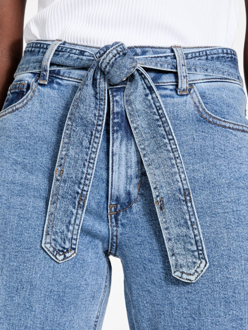 Clover Belted Wide-Leg Jeans