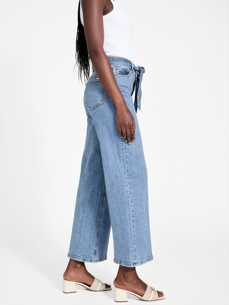 Clover Belted Wide-Leg Jeans