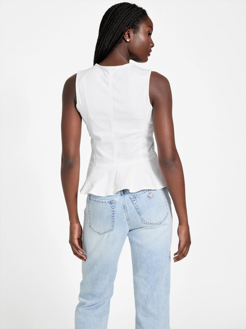 Devika Peplum Top | GUESS Factory