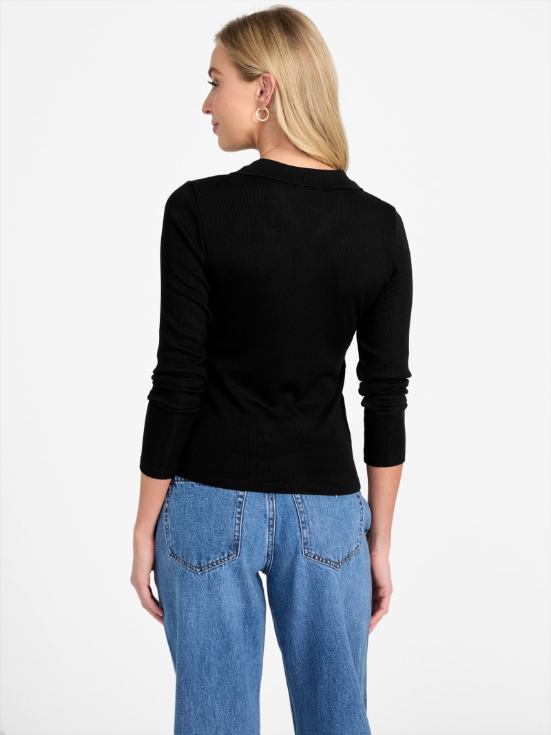 Page Long-Sleeve Ribbed Top