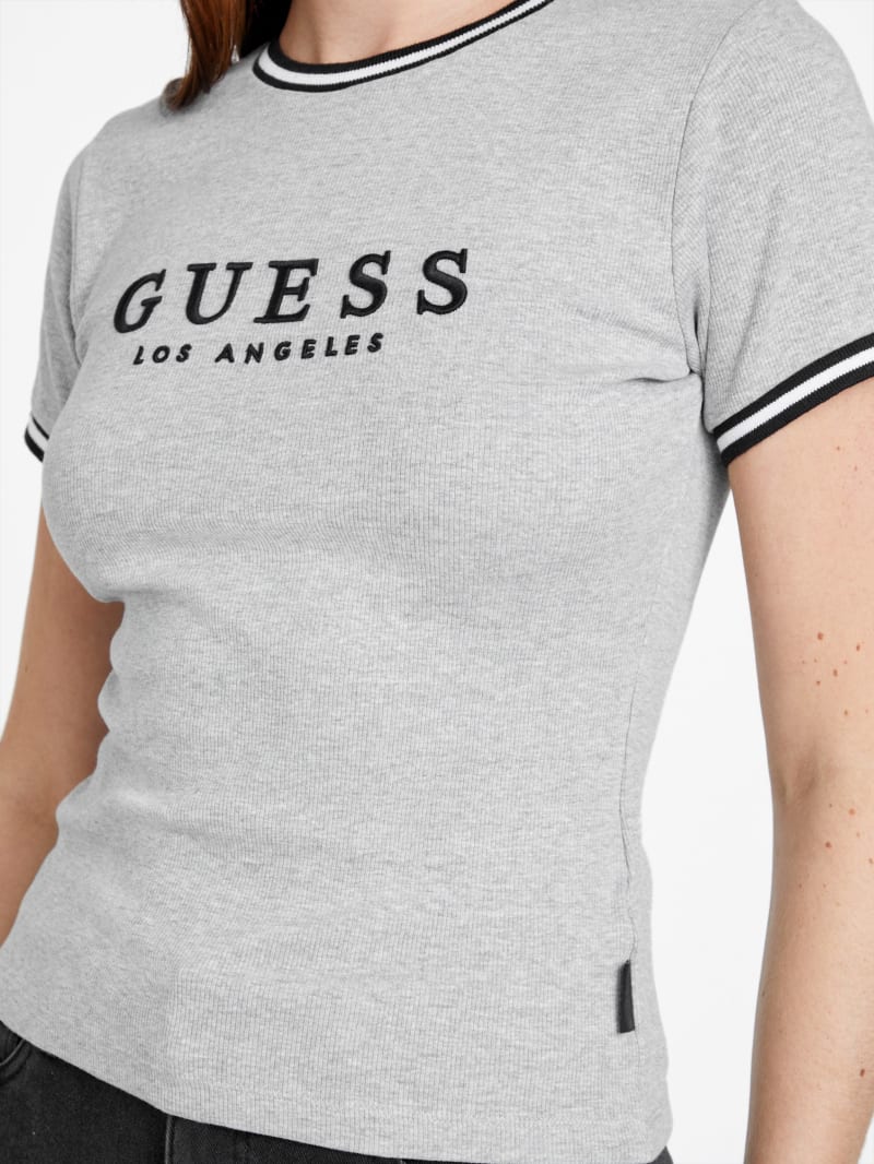 Teddy Ribbed Tee | GUESS Factory