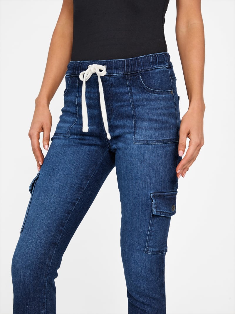 Eco Luna Mid-Rise Cargo Denim Joggers