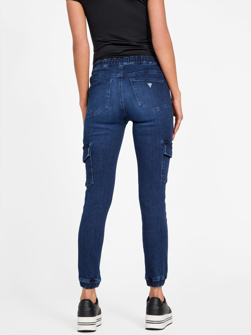 Eco Luna Mid-Rise Cargo Denim Joggers
