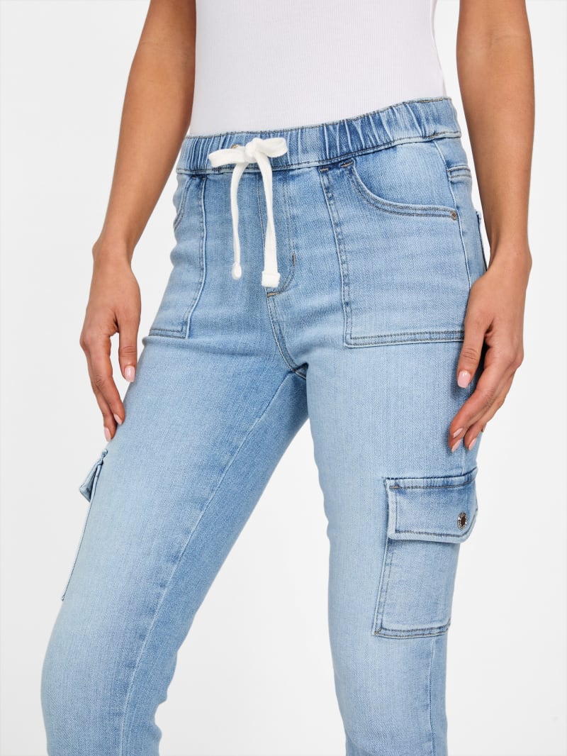 Eco Luna Mid-Rise Cargo Denim Joggers