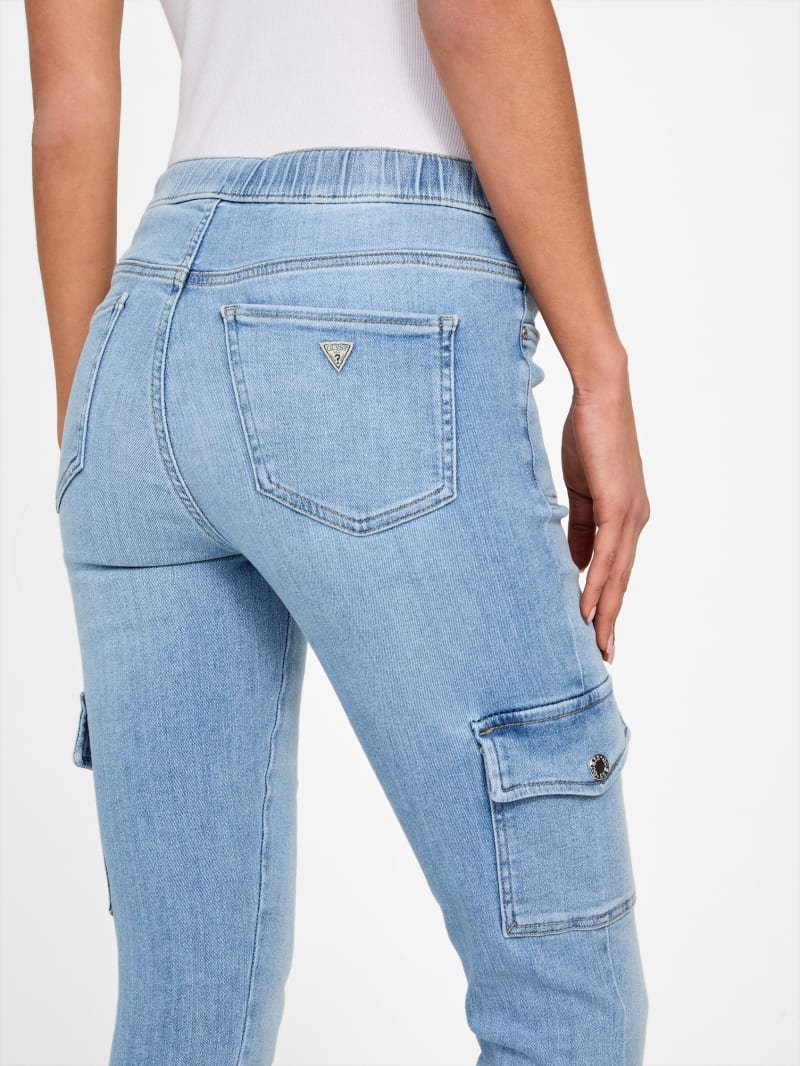 Eco Luna Mid-Rise Cargo Denim Joggers