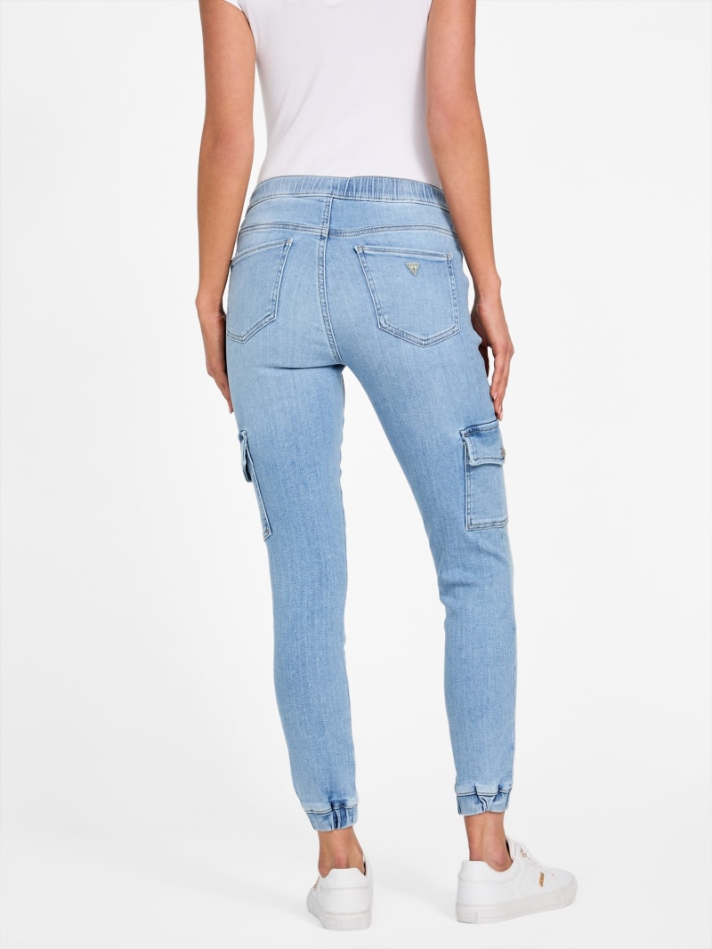 Eco Luna Mid-Rise Cargo Denim Joggers