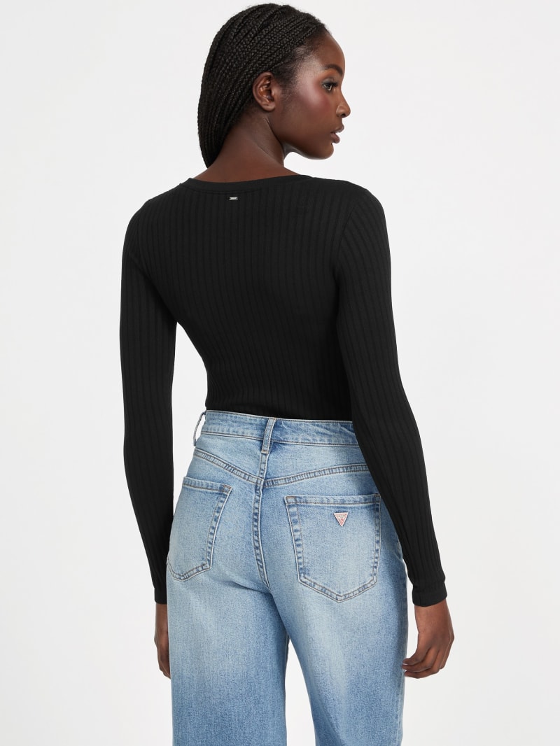 Rianna Zip Sweater Top | GUESS Factory