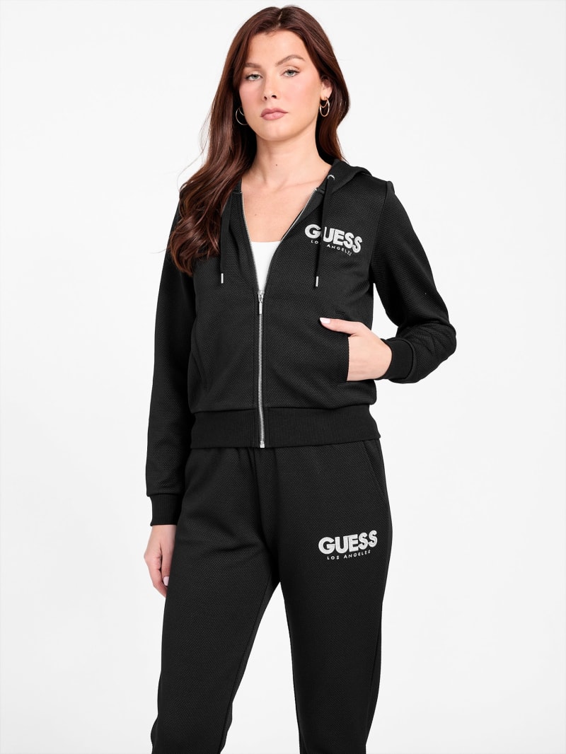 Casandra Jacquard Zip Hoodie | GUESS Factory