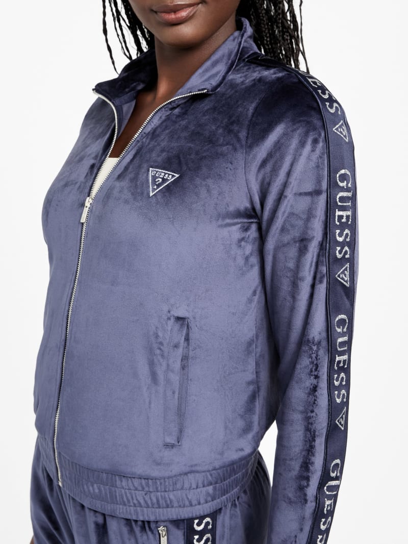 Eco Janess Logo-Tape Velour Jacket