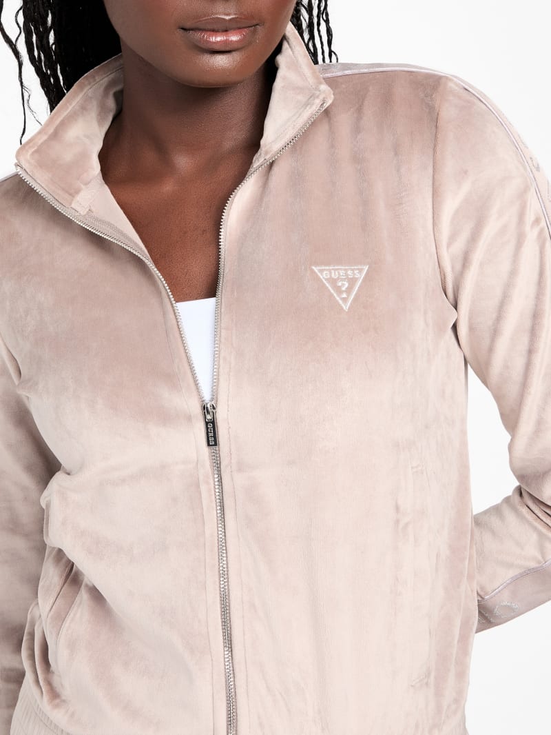 Eco Janess Logo-Tape Velour Jacket