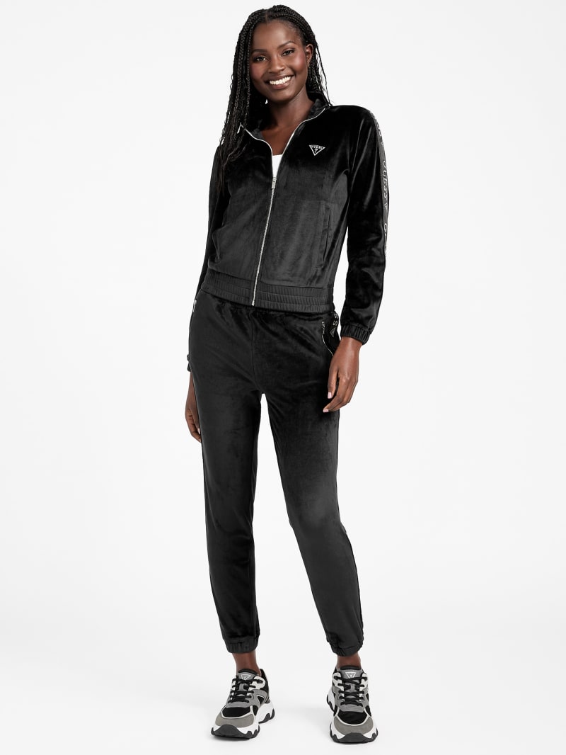 Eco Janess Logo-Tape Velour Jacket