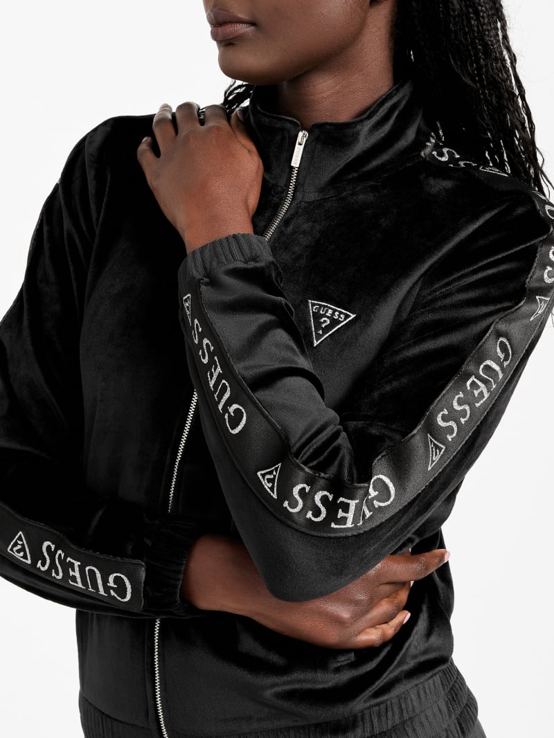 Eco Janess Logo-Tape Velour Jacket