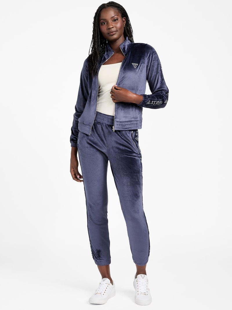 Eco Janess Logo-Tape Velour Joggers