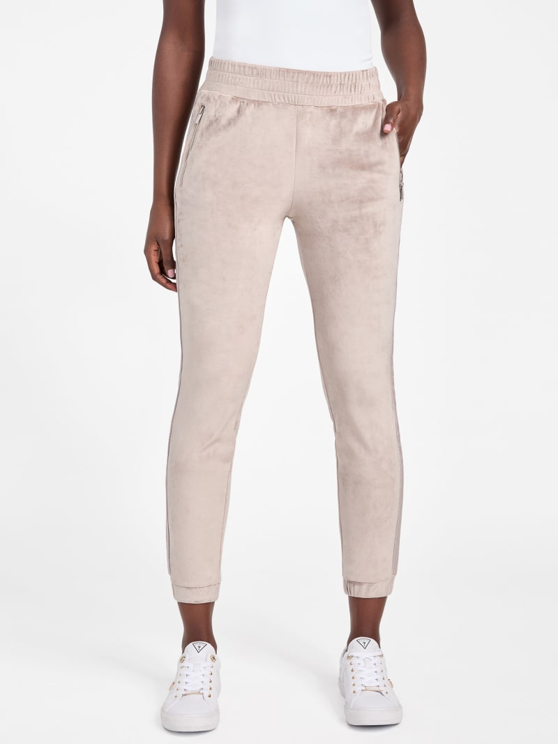 Eco Janess Logo-Tape Velour Joggers