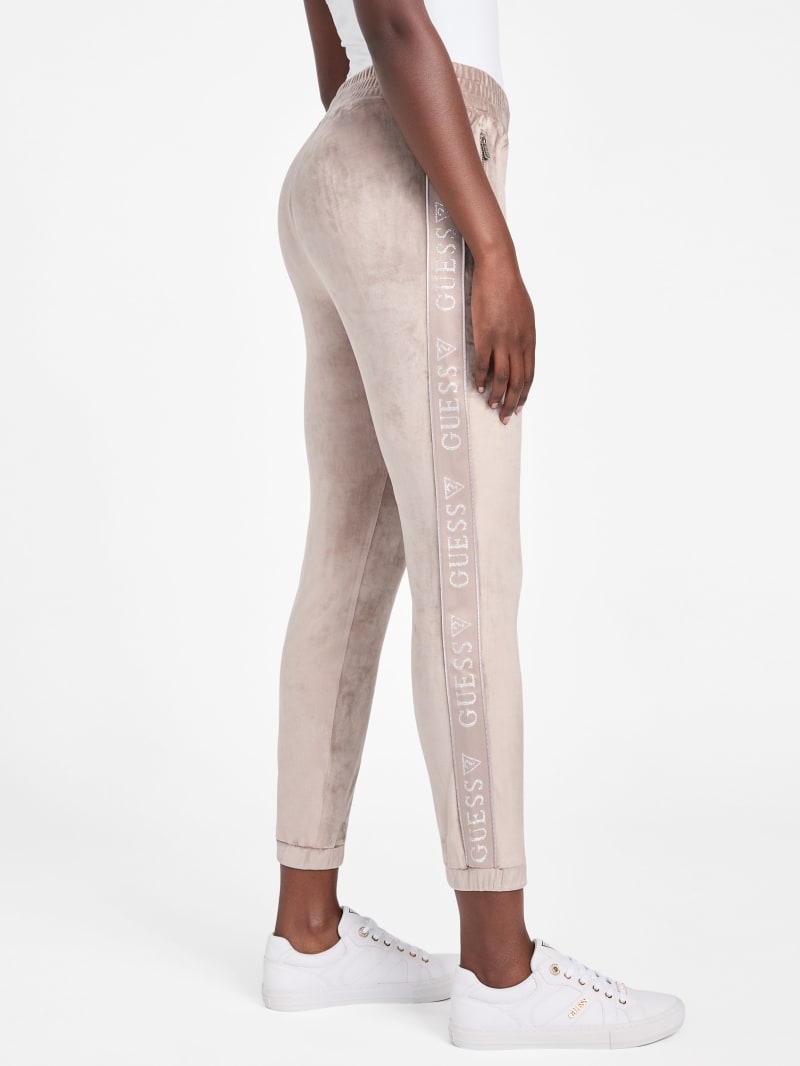 Eco Janess Logo-Tape Velour Joggers