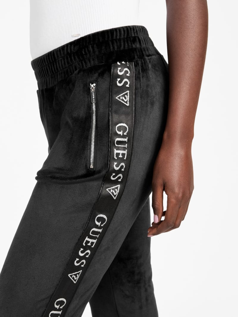 早割 万博 Velour Logo-Tape Janess Eco Joggers Factory GUESS | 社交ダンス