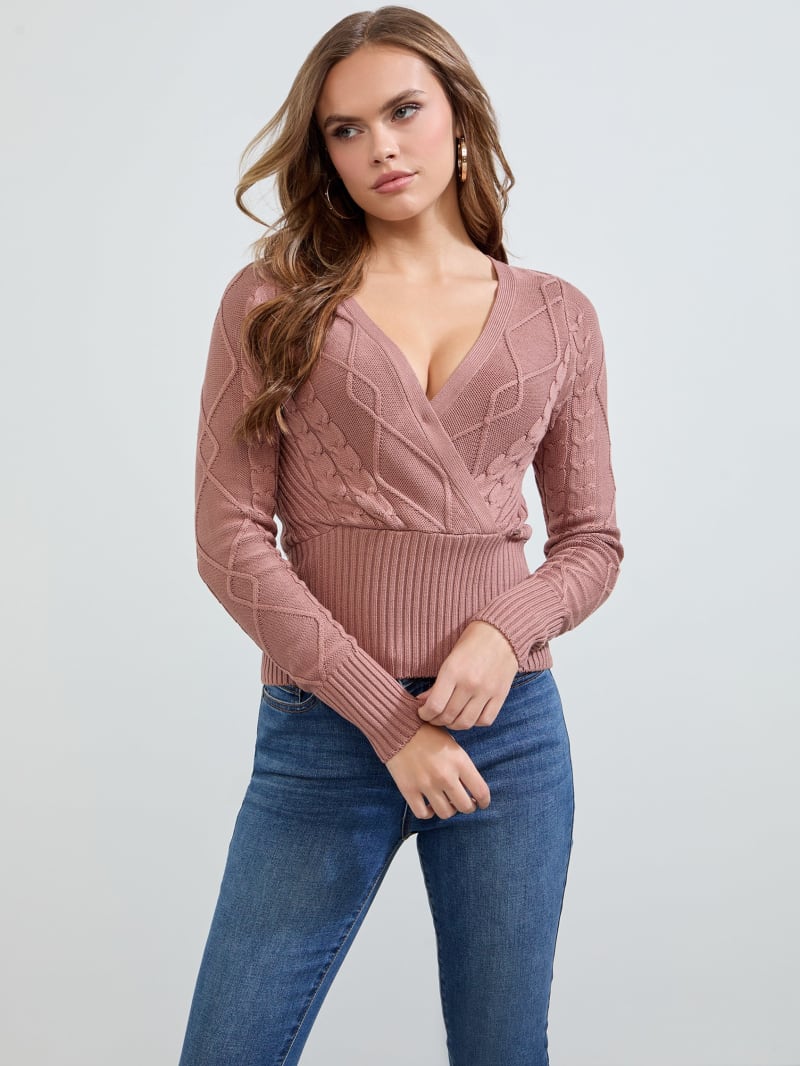 Damaria Cable-Knit Sweater | GUESS Factory