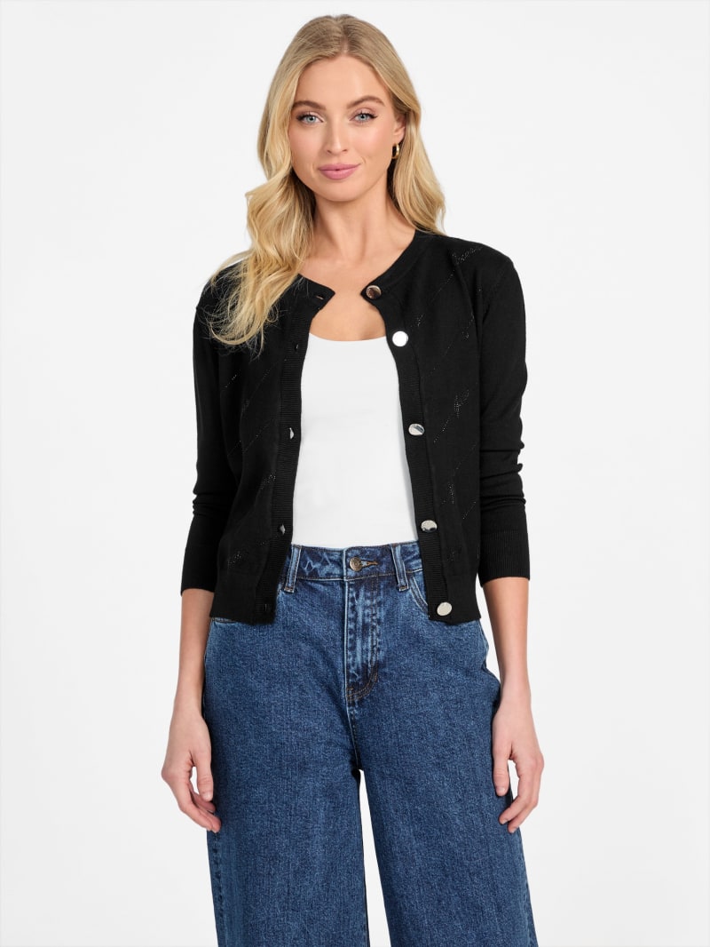 Peggy Rhinestone Cardigan | GUESS Factory