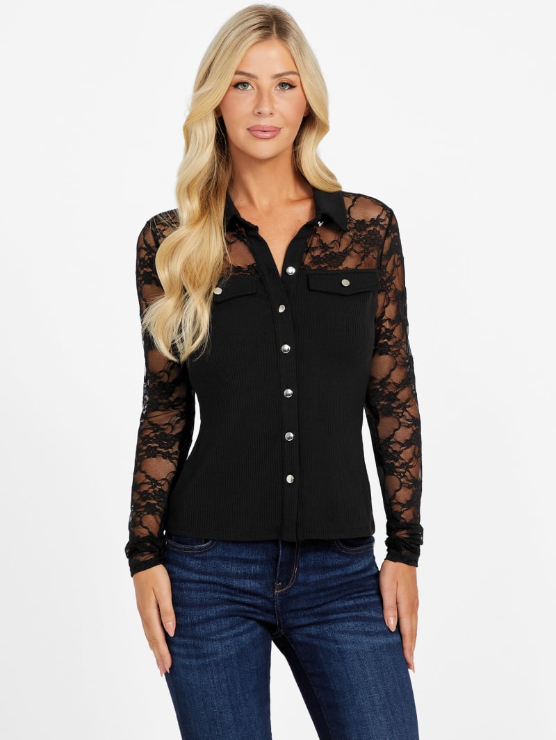 Kendra Lace Top | GUESS Factory