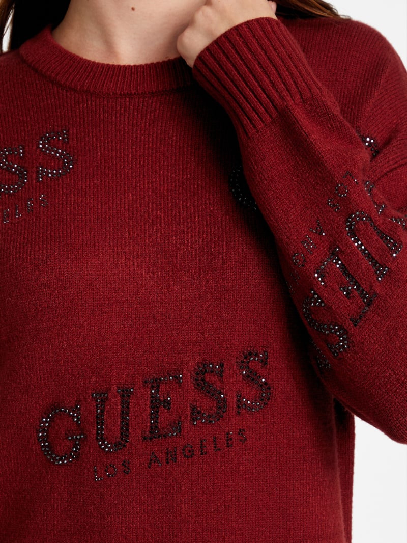 Dateryn Logo Printed Sweater Dress | GUESS Factory