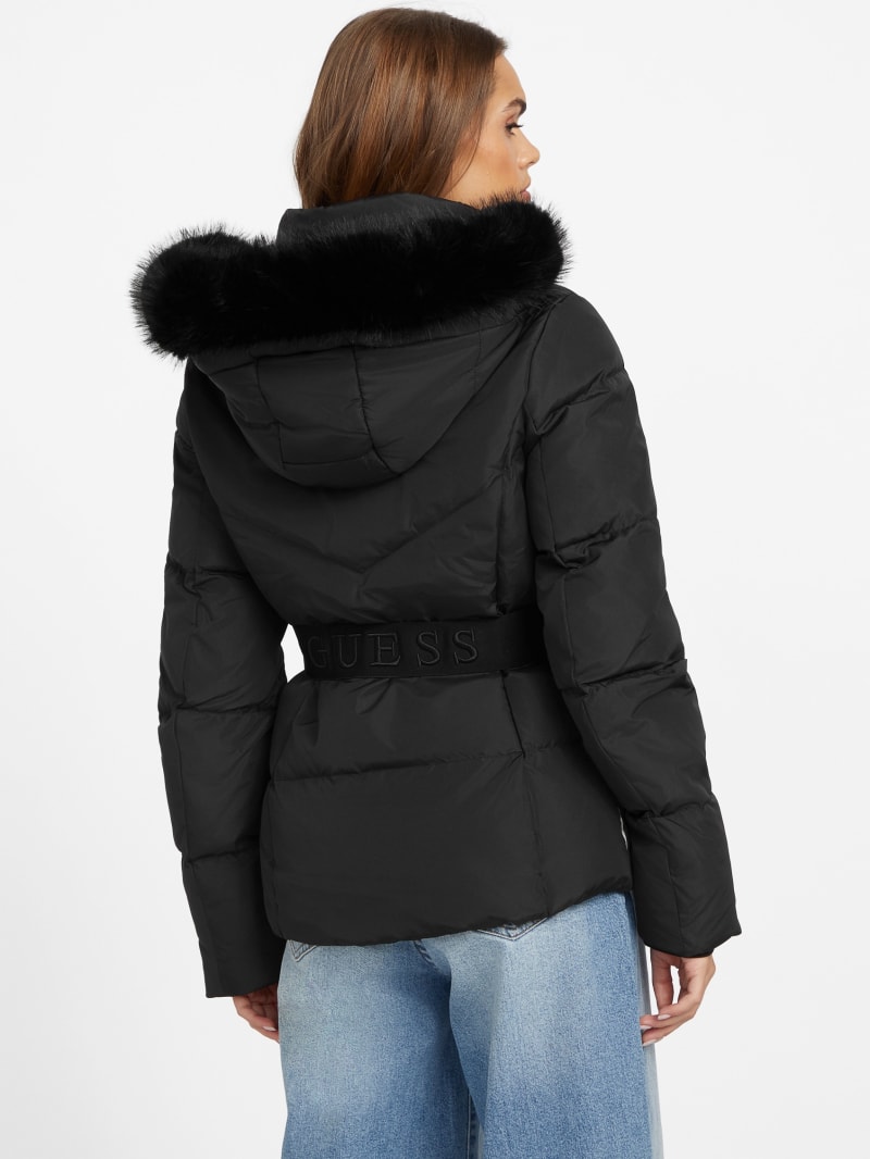 Sally Belted Real-Down Jacket | GUESS Factory