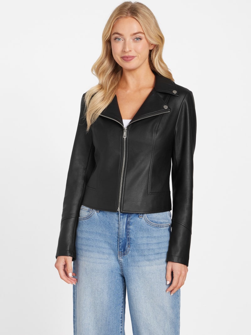 Jacki Faux-Leather Jacket | GUESS Factory