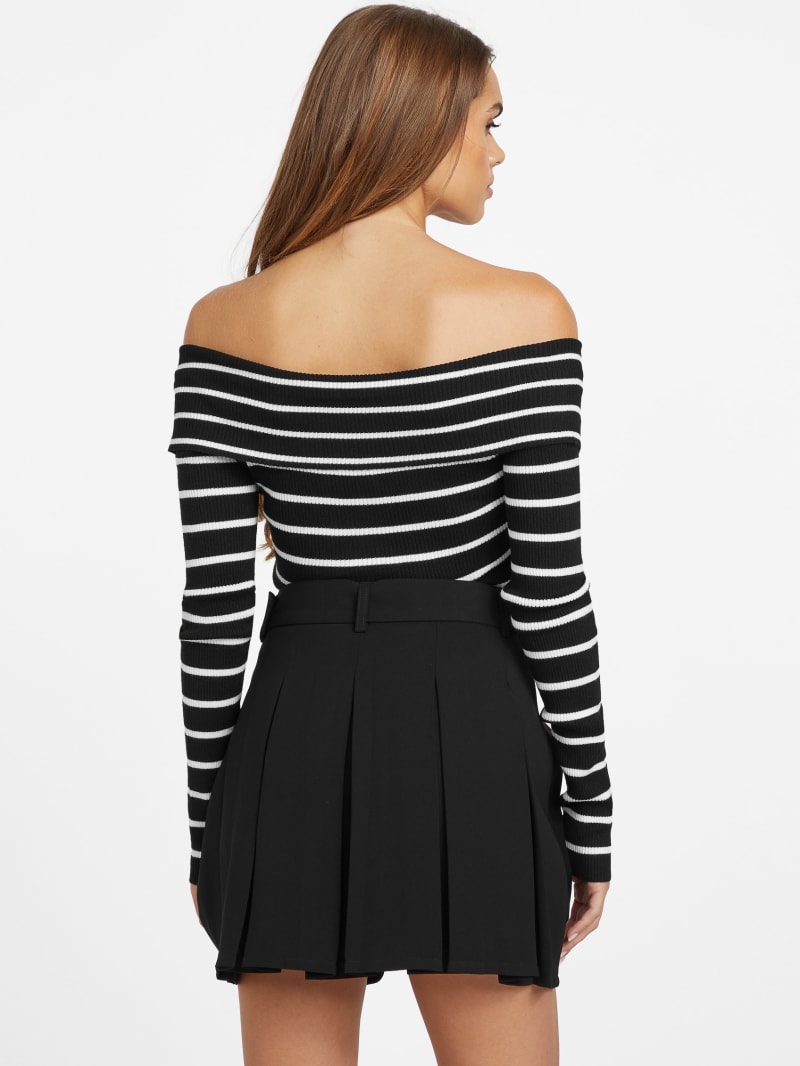 Andy Foldover Striped Sweater | GUESS Factory