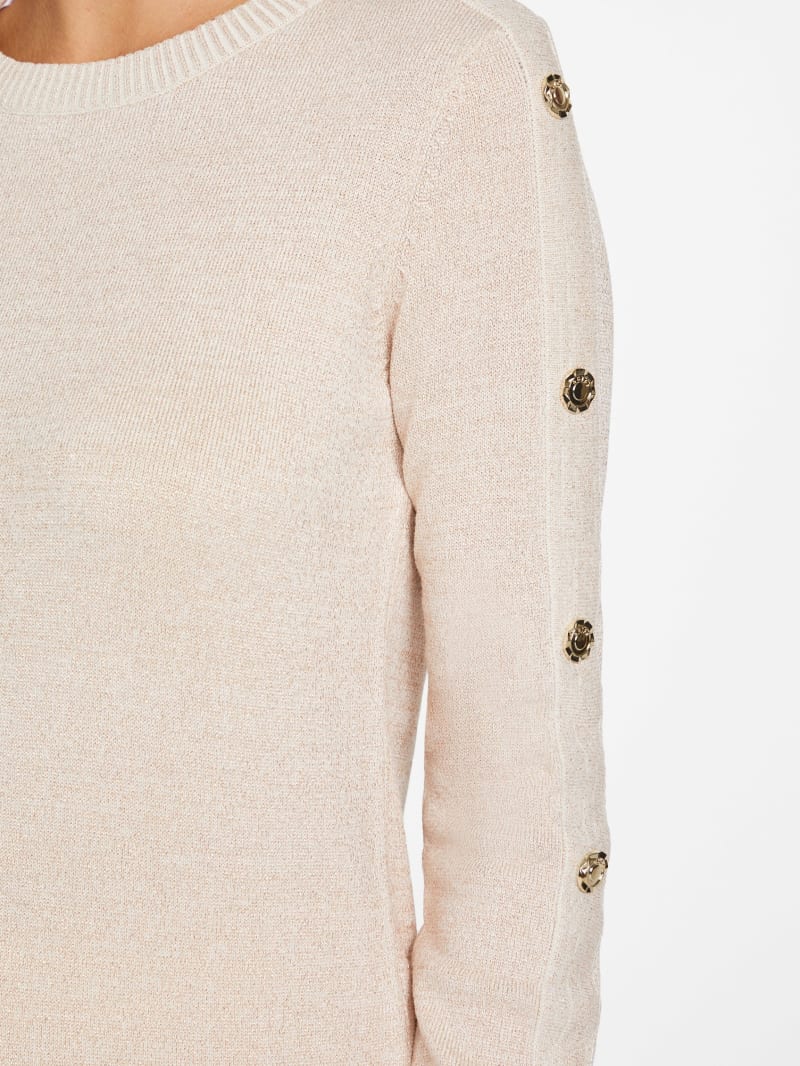 Rachel Button Long-Sleeve Sweater