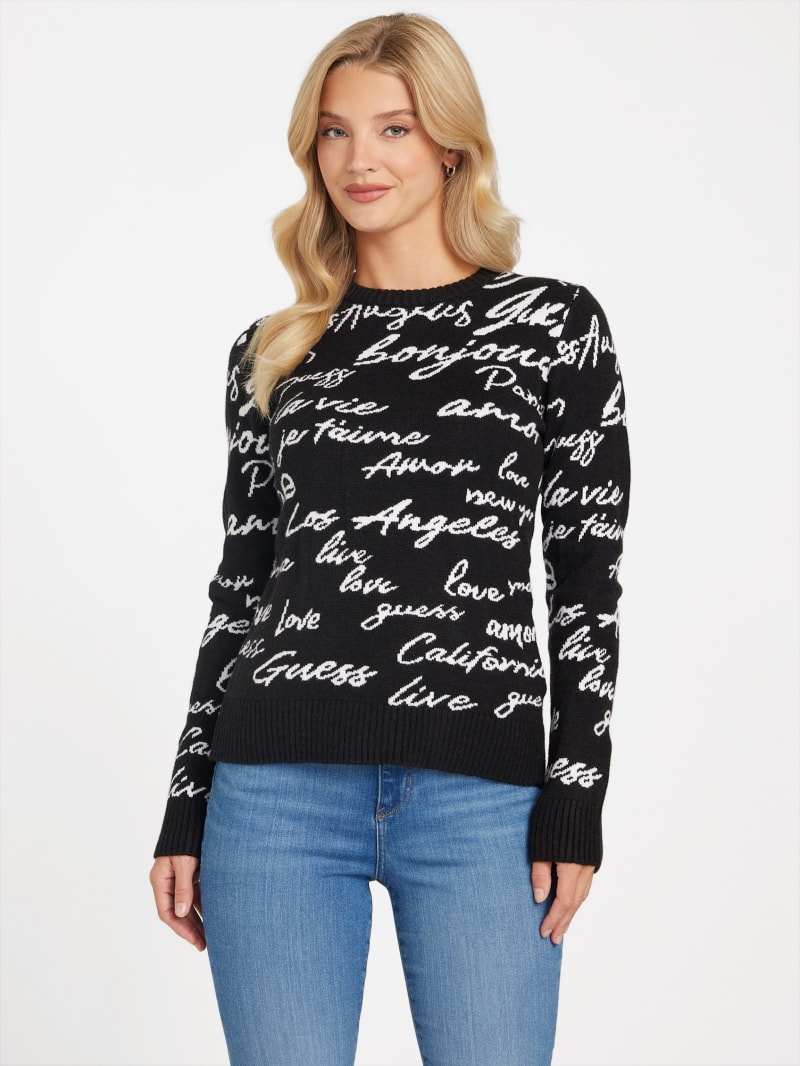 Junie Logo Sweater | GUESS Factory
