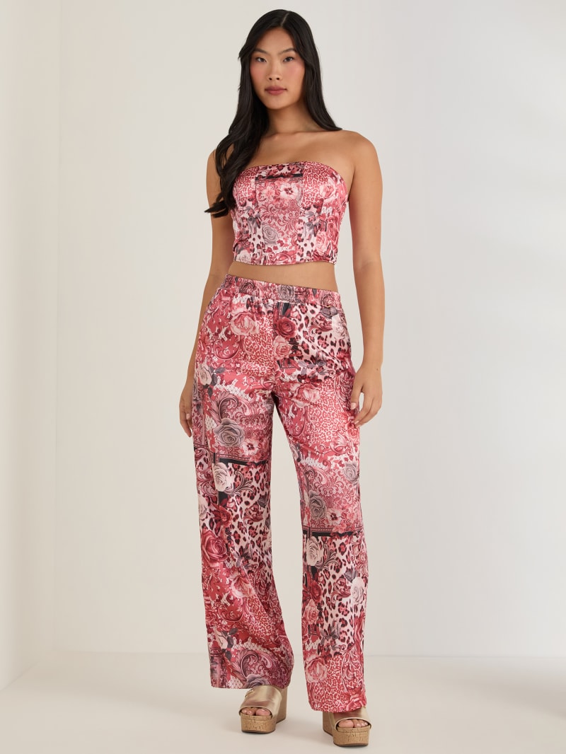【★安心の定価販売★】 Printed Karly Satin Factory GUESS | Pants パンツ