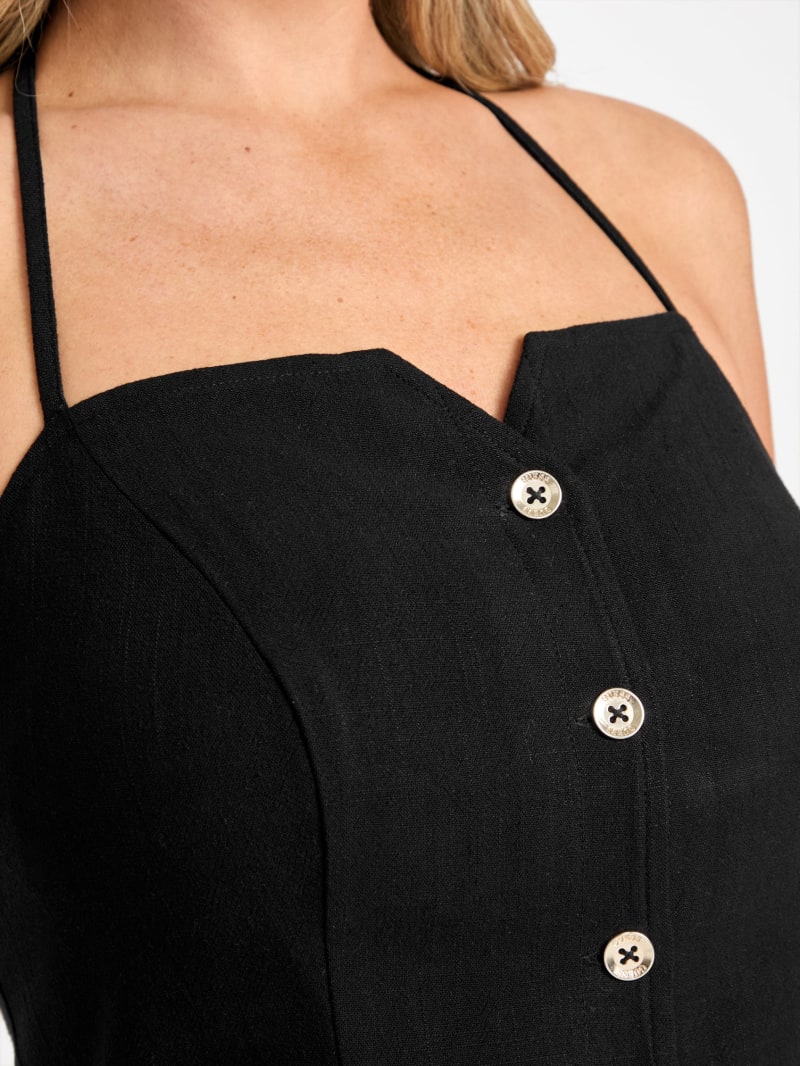 Zulley Linen-Blend Halter Top | GUESS Factory
