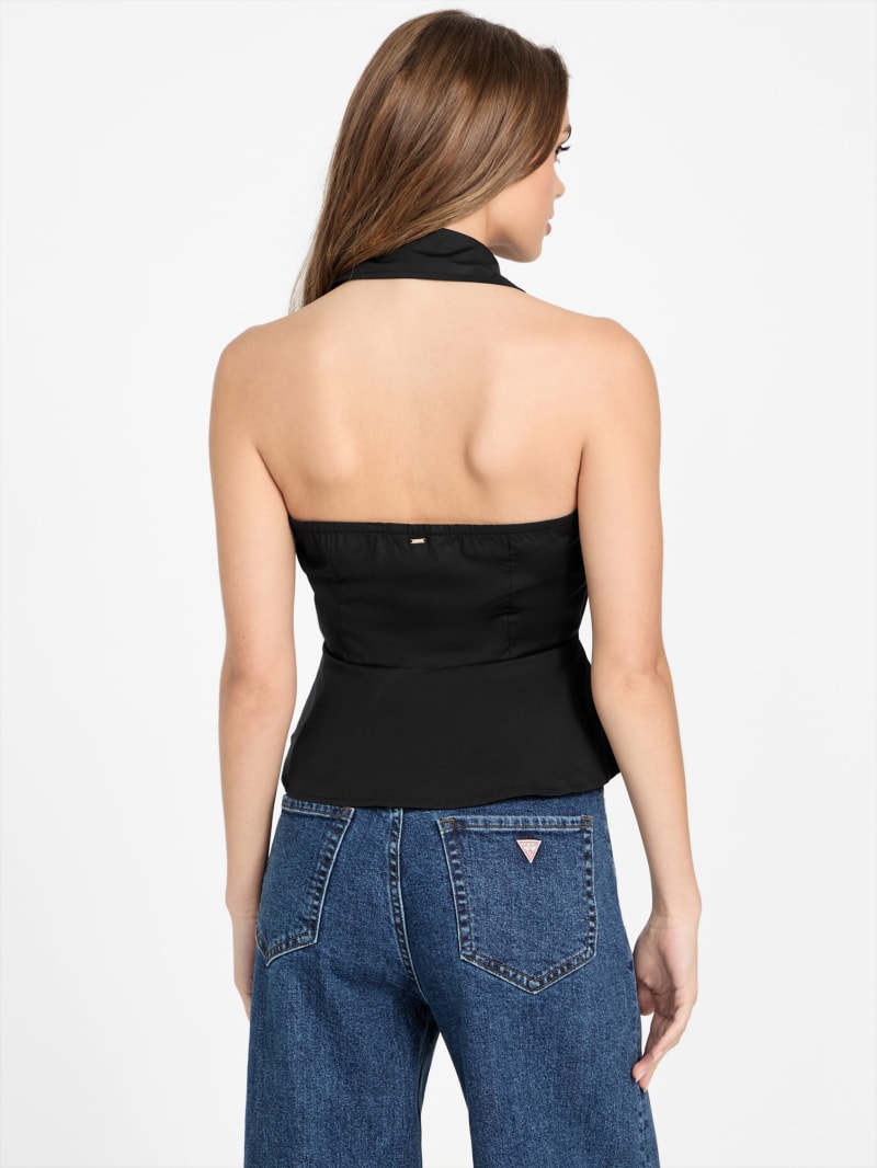 Giselle Halter Button Top | GUESS Factory