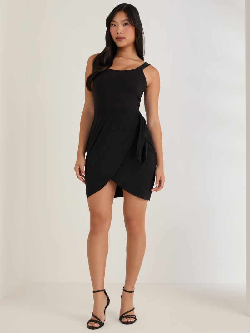 パーティードレス Gathered-detail Shift Dress Hot Pink High Neck Gathered Waist Detail Shift Dress – AX Paris