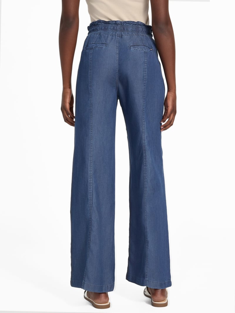 Drill Chambray Super Wide 6P Slacks, Carbon Navy – Navyblue