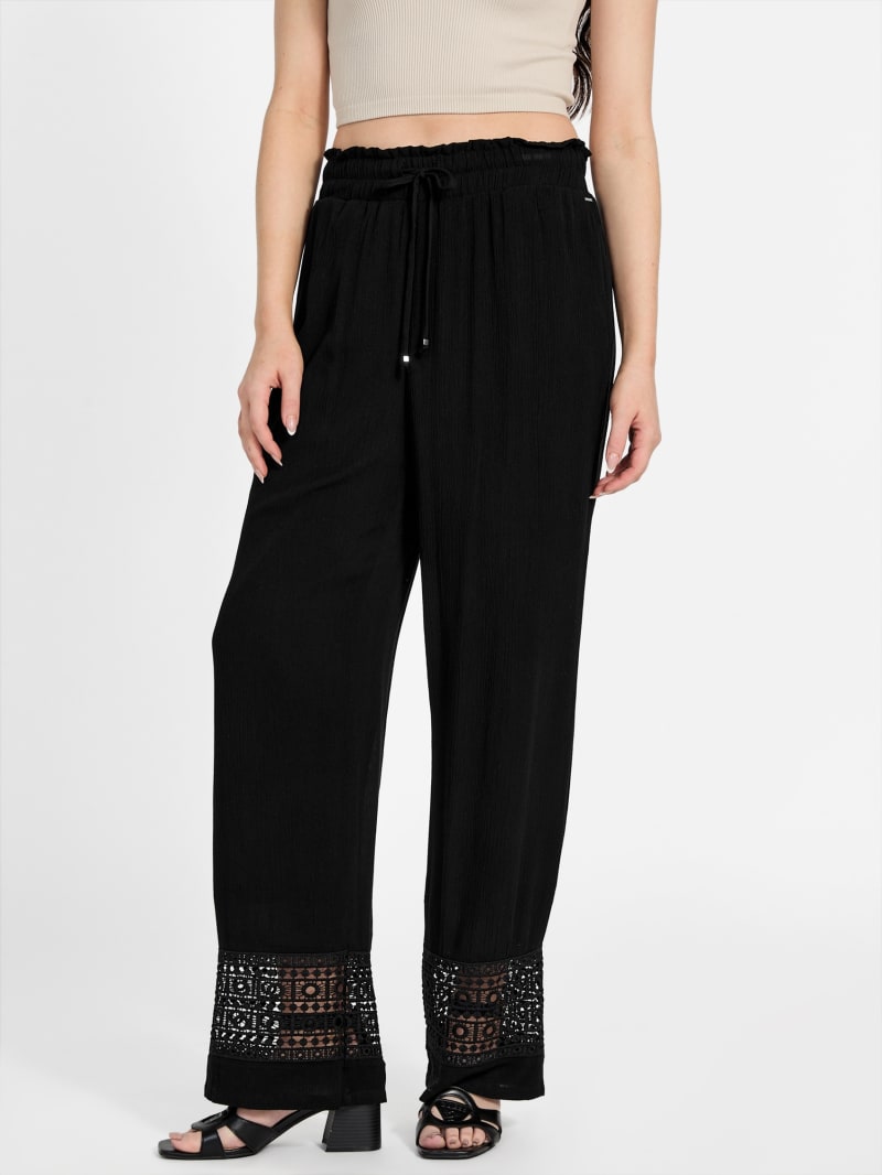 w taps trousers L Allison Gauze Palazzo Pants | GUESS Factory