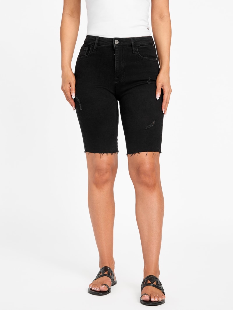 【SCENERITY】Scented Black Washed Bermuda Pants Scented Black Washed Bermuda Pants - SCENERITY