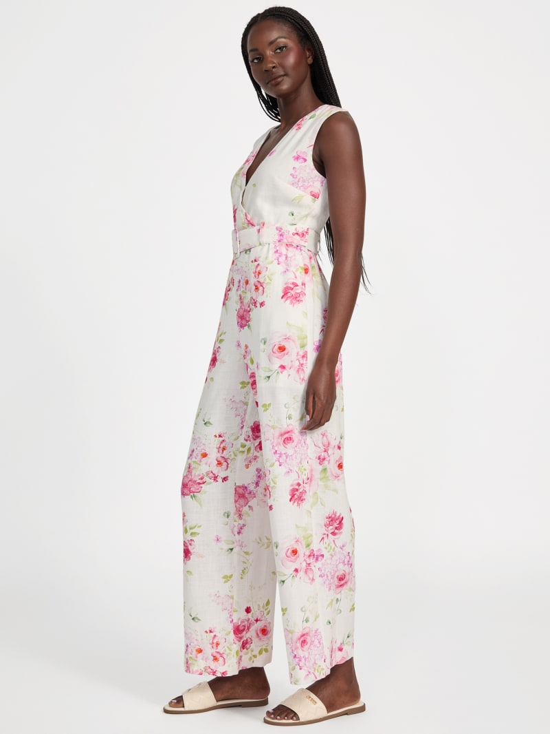 Zander Linen Jumpsuit | GUESS Factory