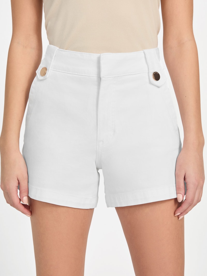 Goodthreads Women's Pull-On Fluid Twill Shorts - Loose Fit, 4" Inseam, Golden Olive Painted Spot (Size Small) - View #3