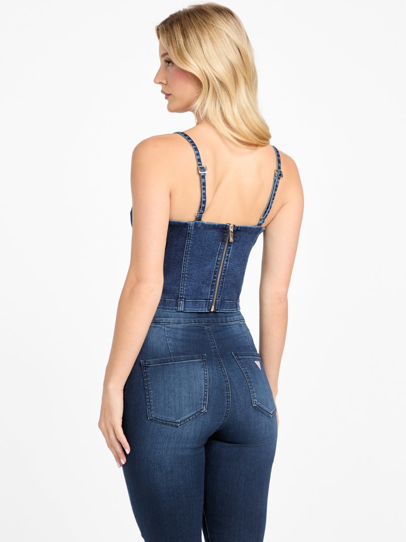 Eco Bailee Chain Denim Top | GUESS Factory