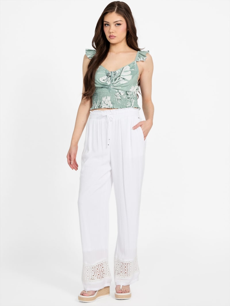 Candy Floral Smocked Top | GUESS Factory