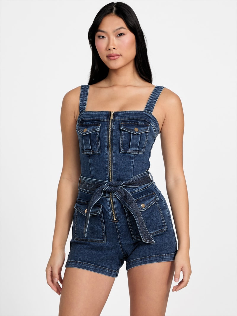 Marina Denim Romper | GUESS Factory