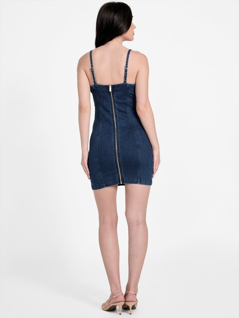 Eco Bailee Chain Denim Dress | GUESS Factory
