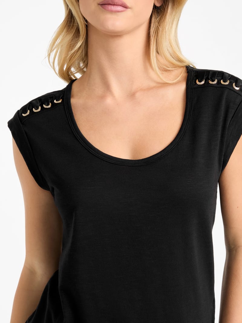 Leia Scoop-Neck Top | GUESS Factory