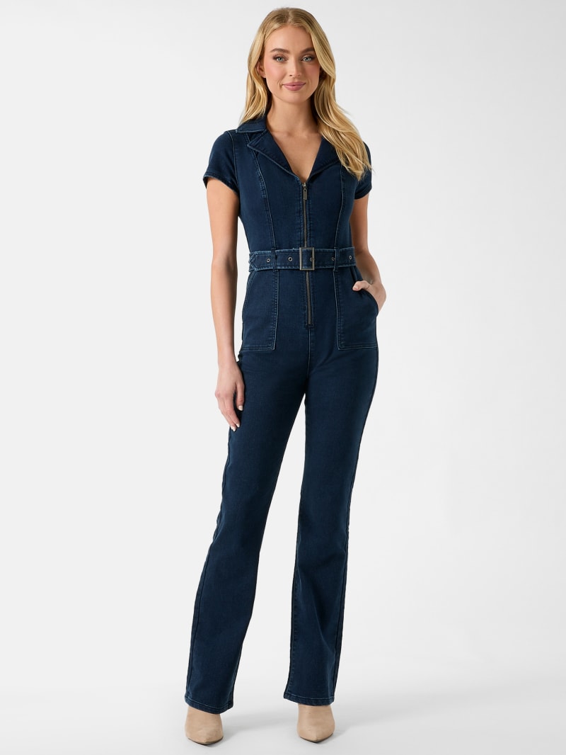 Nikita Flared Denim Jumpsuit | GUESS Factory