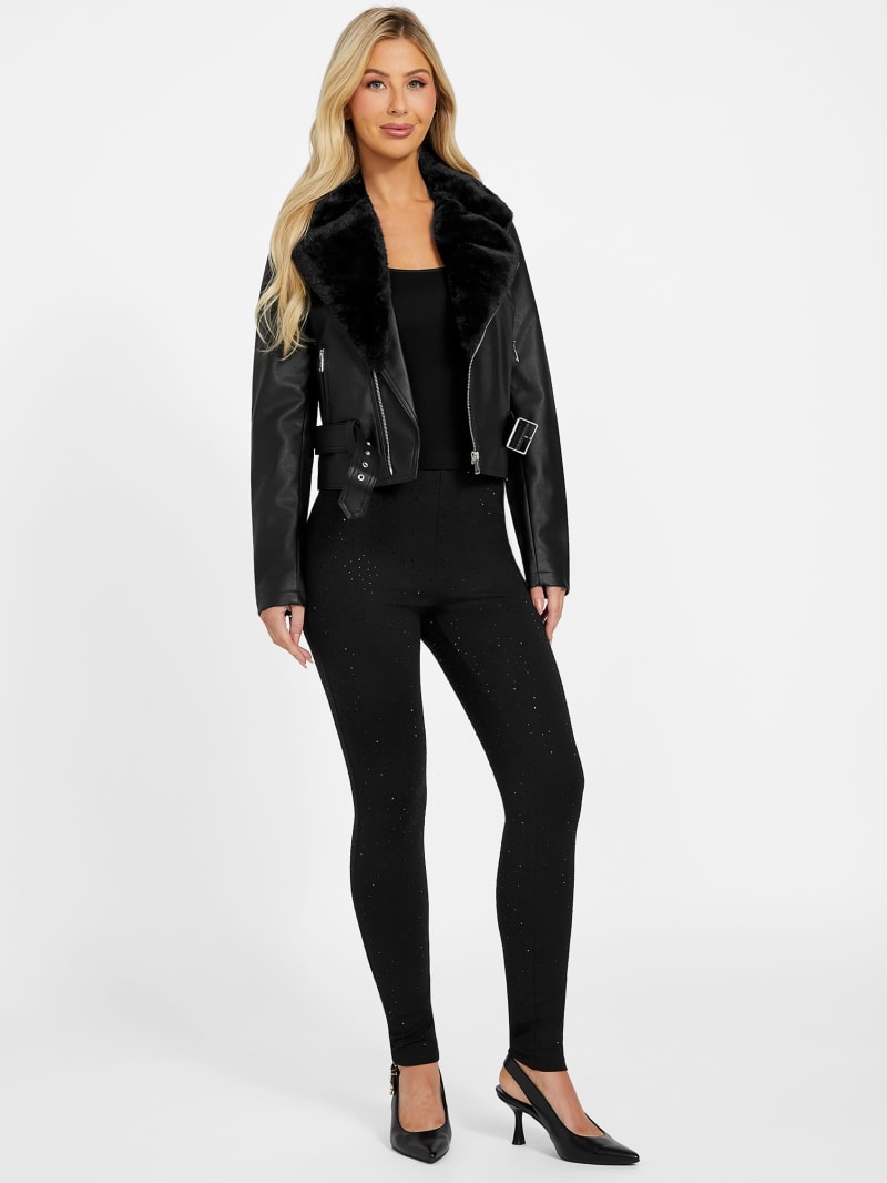 Capri Faux-Leather Moto Jacket | GUESS Factory