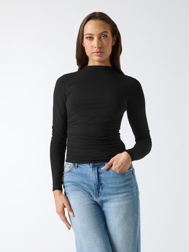 LS Fiona Ruched Top | GUESS Factory