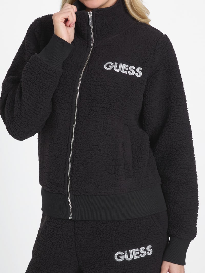 range フリースジャップアップ　ブラック　Lsize　jesse着用モデル Dolly Full-Zip Top | GUESS Factory